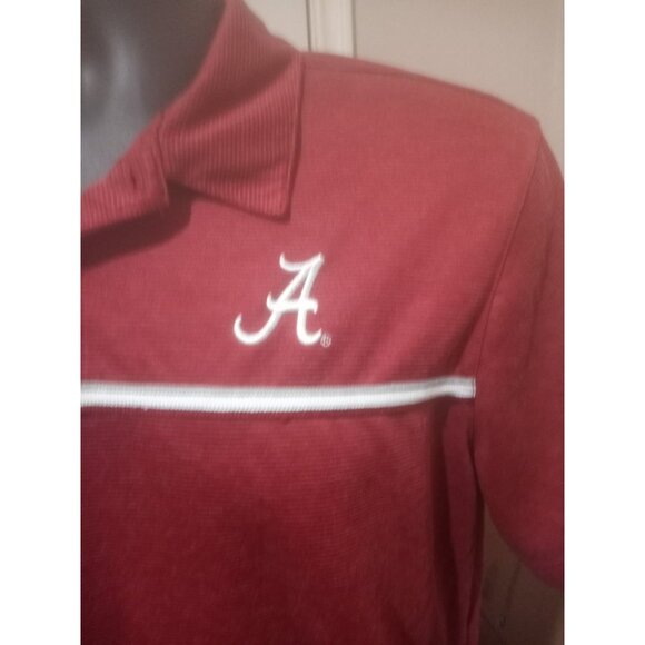 Nike Alabama Crimson Tide Polo Shirt Men’s Medium M On-Field Dri-Fit Logo Red - Picture 3 of 13